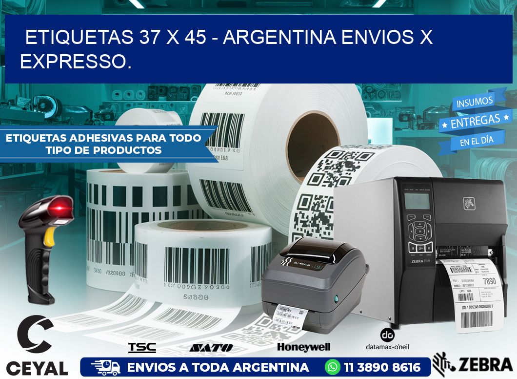 ETIQUETAS 37 x 45 – ARGENTINA ENVIOS X EXPRESSO.