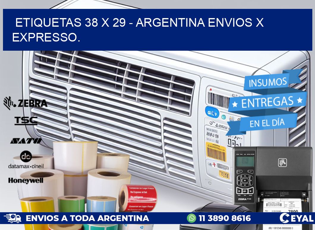 ETIQUETAS 38 x 29 - ARGENTINA ENVIOS X EXPRESSO.