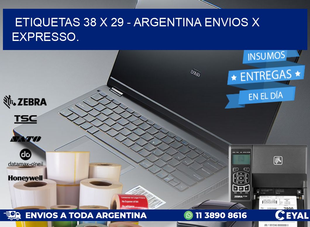 ETIQUETAS 38 x 29 - ARGENTINA ENVIOS X EXPRESSO.