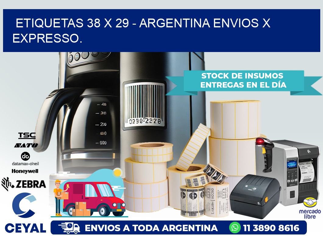 ETIQUETAS 38 x 29 – ARGENTINA ENVIOS X EXPRESSO.