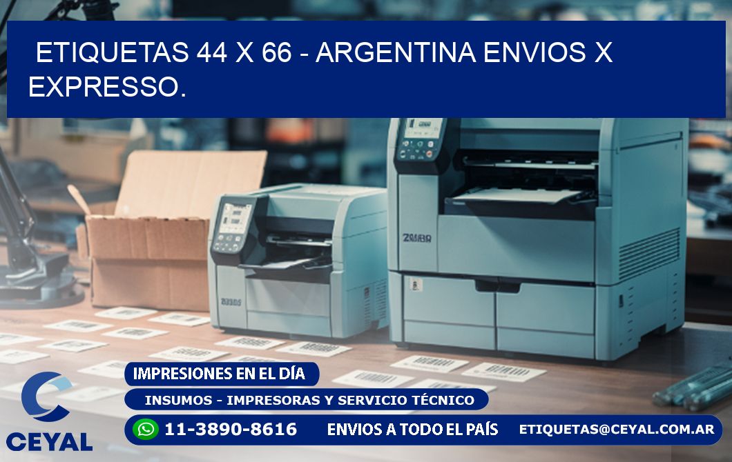 ETIQUETAS 44 x 66 - ARGENTINA ENVIOS X EXPRESSO.