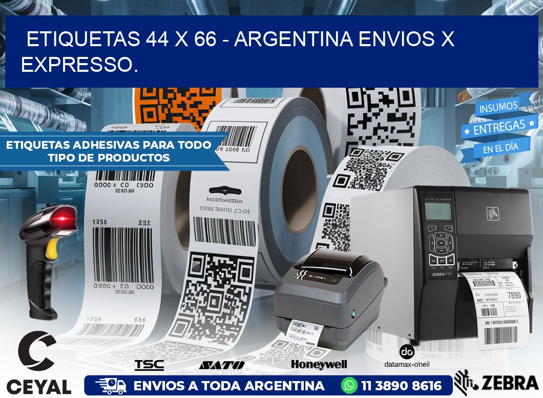 ETIQUETAS 44 x 66 – ARGENTINA ENVIOS X EXPRESSO.