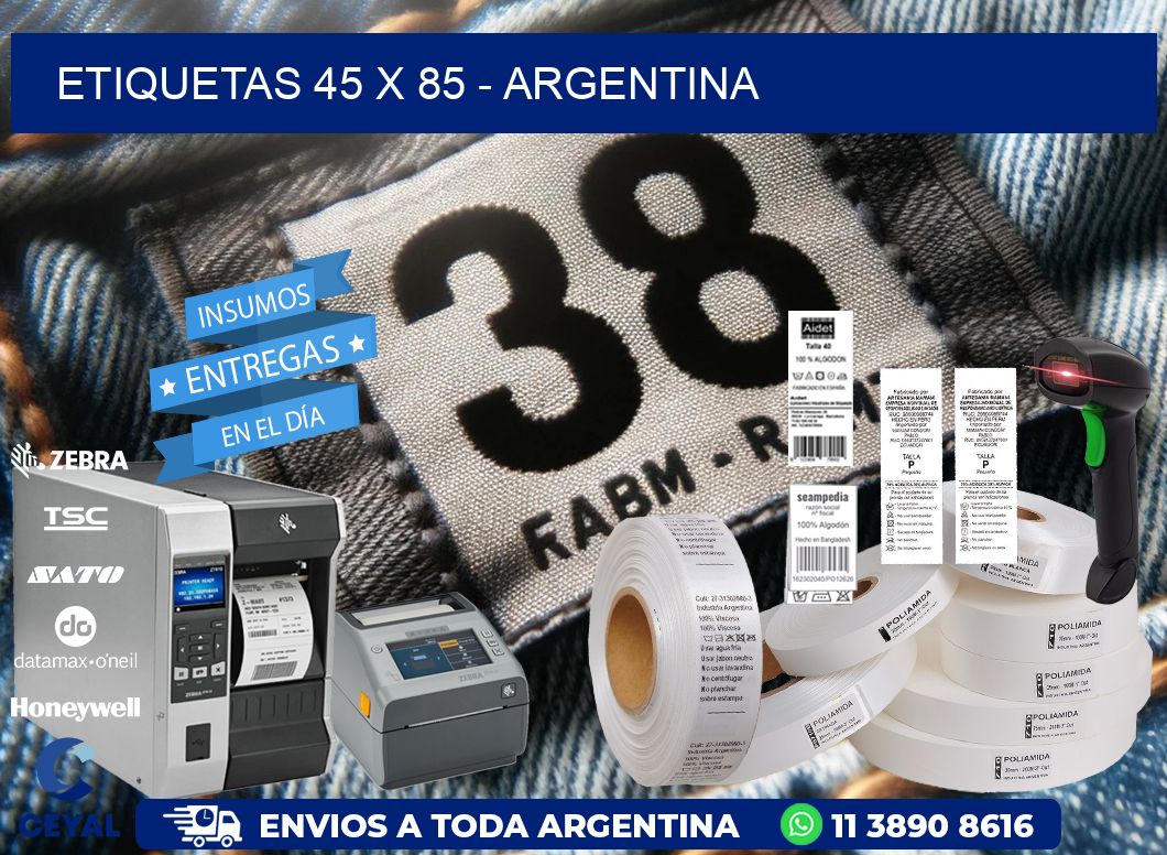 ETIQUETAS 45 x 85 - ARGENTINA