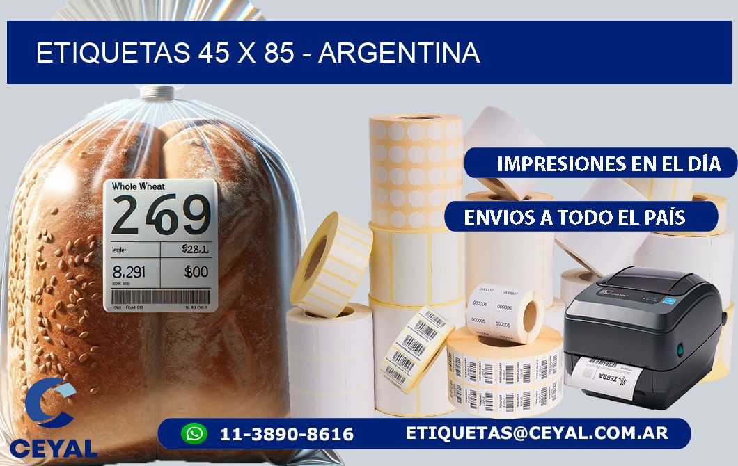 ETIQUETAS 45 x 85 - ARGENTINA