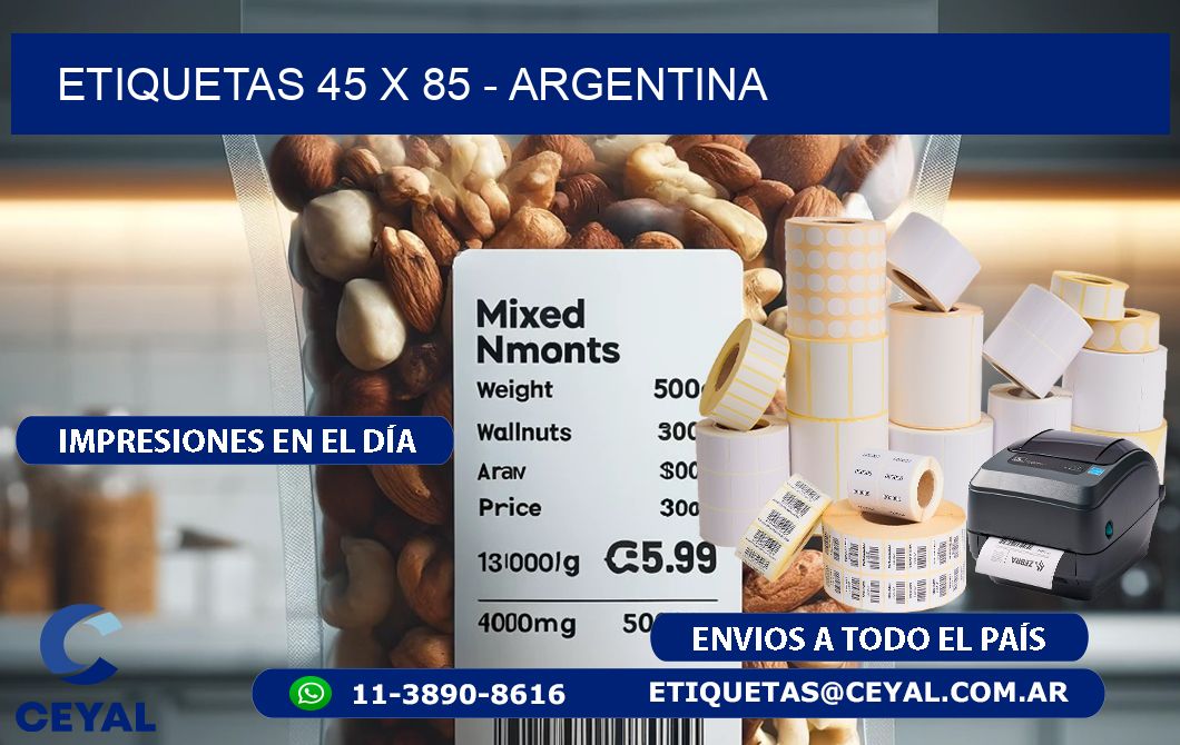 ETIQUETAS 45 x 85 - ARGENTINA