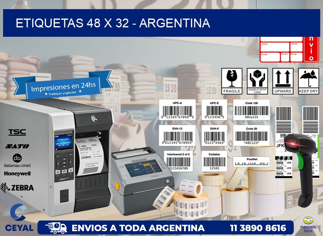 ETIQUETAS 48 x 32 - ARGENTINA