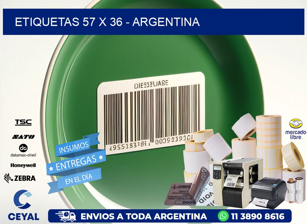 ETIQUETAS 57 x 36 - ARGENTINA