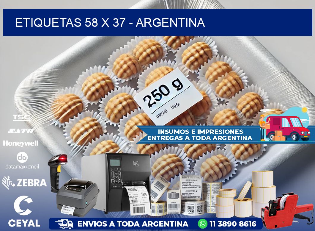 ETIQUETAS 58 x 37 - ARGENTINA