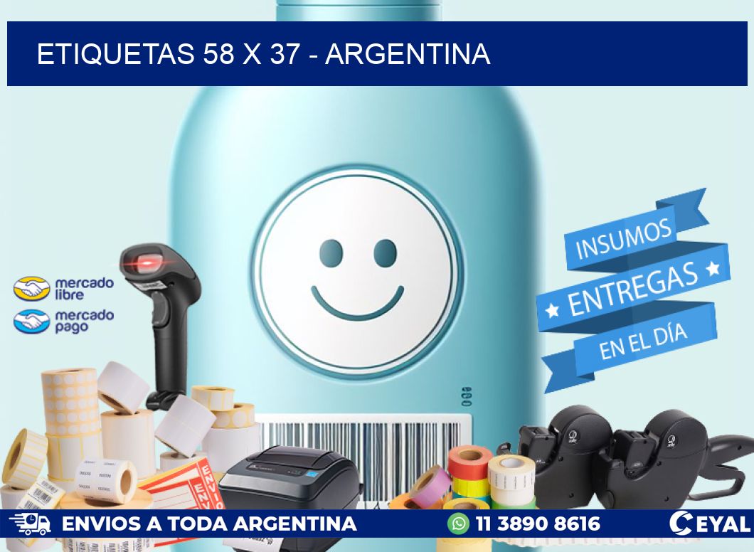 ETIQUETAS 58 x 37 - ARGENTINA