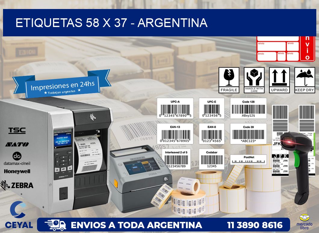 ETIQUETAS 58 x 37 - ARGENTINA