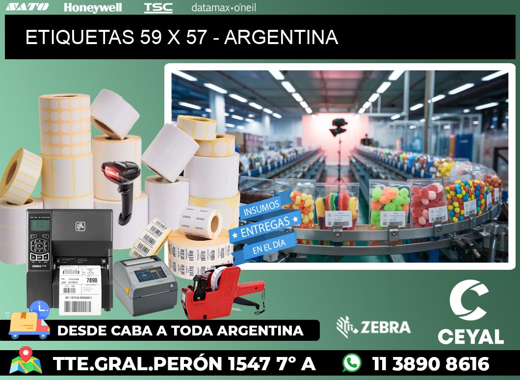 ETIQUETAS 59 x 57 - ARGENTINA