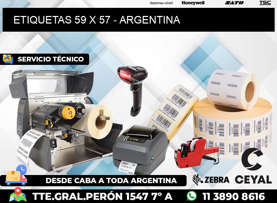 ETIQUETAS 59 x 57 - ARGENTINA