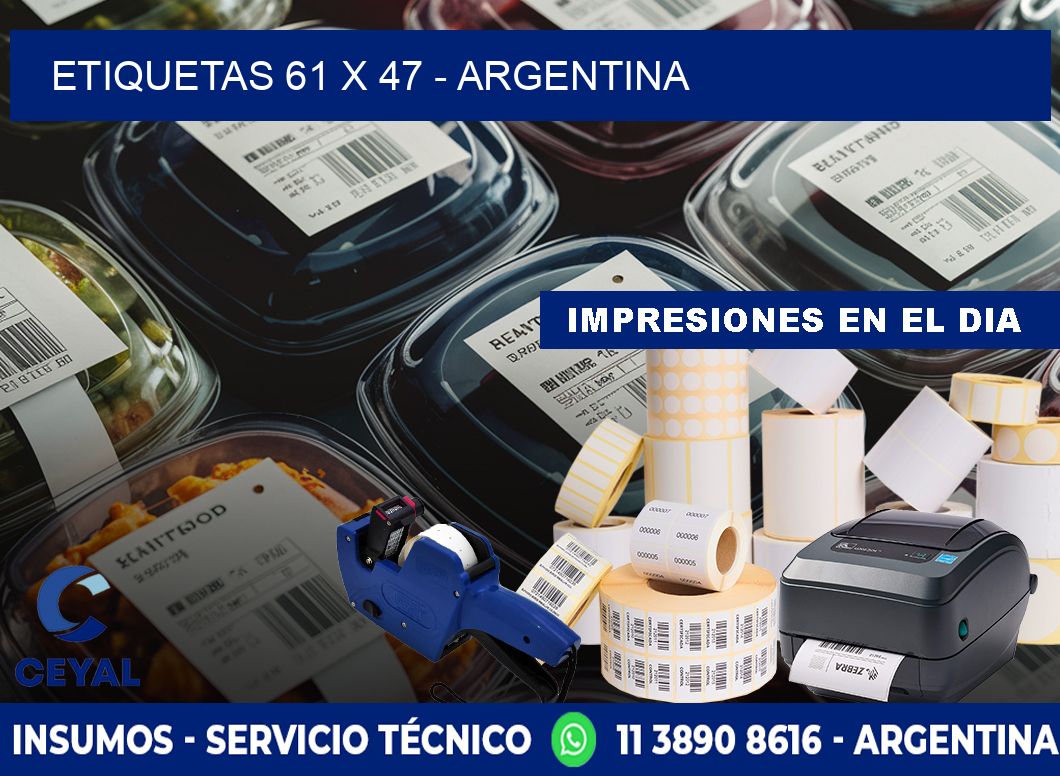 ETIQUETAS 61 x 47 - ARGENTINA