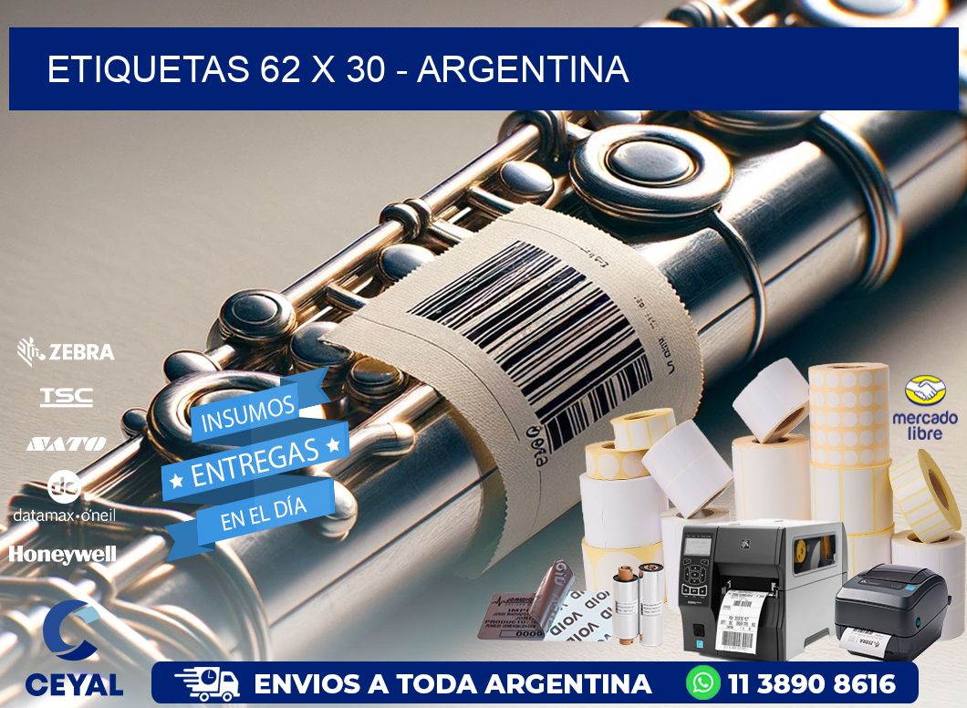 ETIQUETAS 62 x 30 - ARGENTINA