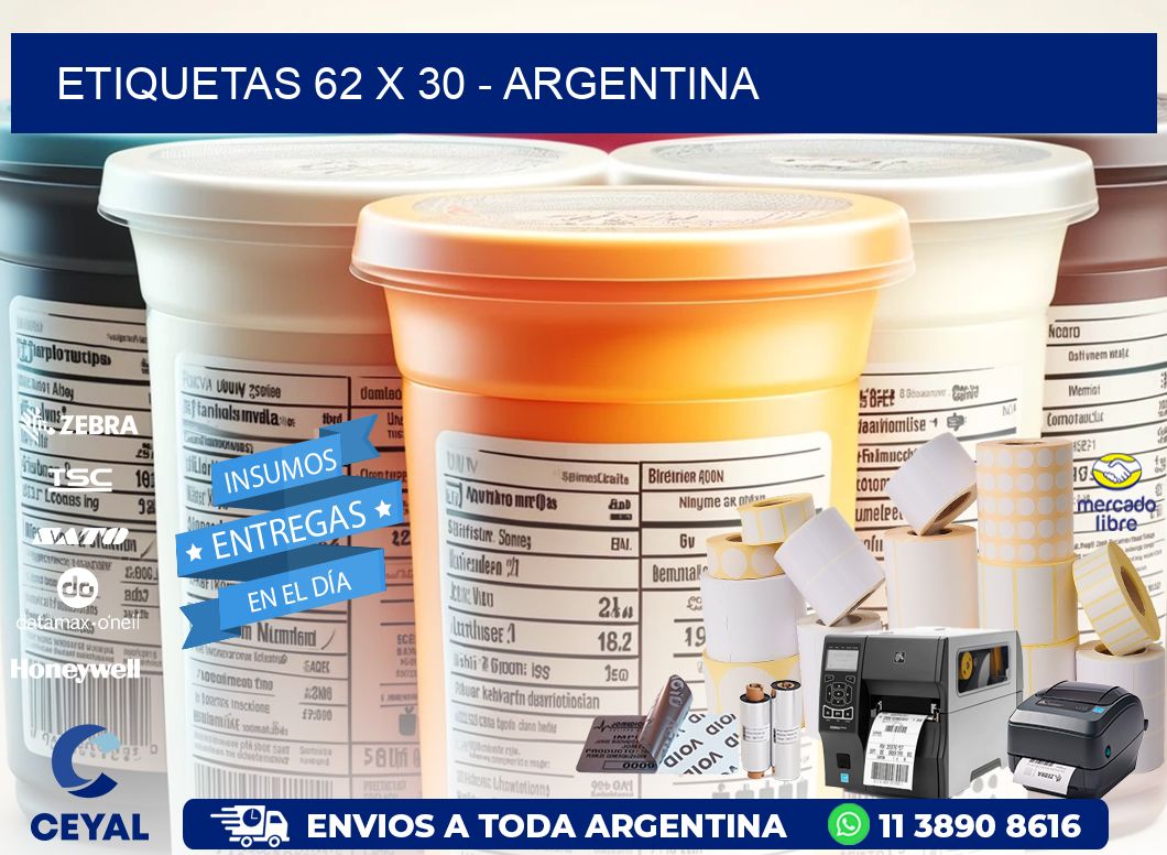 ETIQUETAS 62 x 30 - ARGENTINA