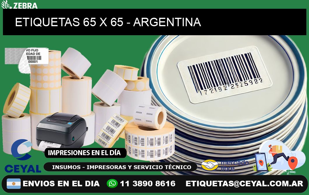 ETIQUETAS 65 x 65 - ARGENTINA