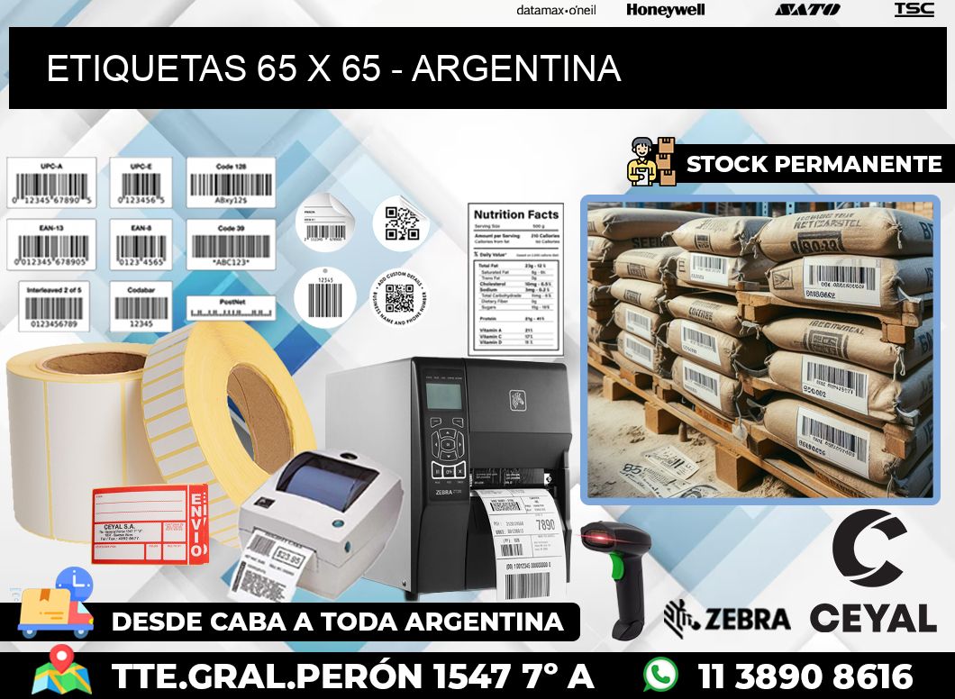 ETIQUETAS 65 x 65 – ARGENTINA