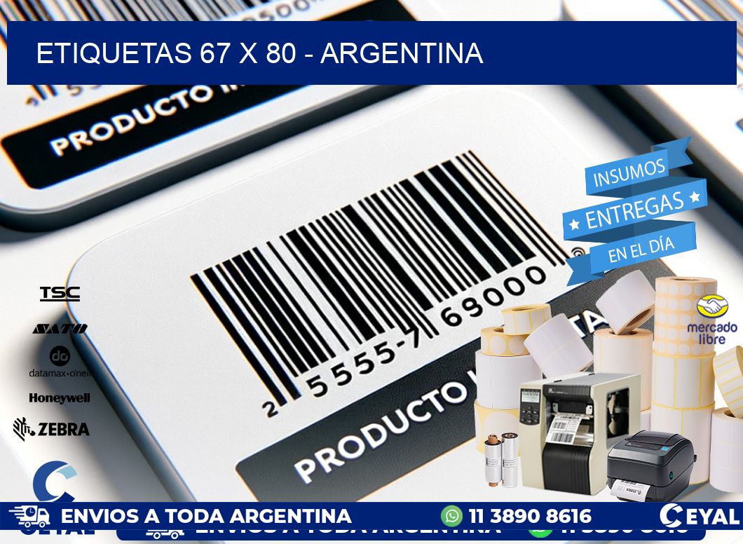 ETIQUETAS 67 x 80 - ARGENTINA