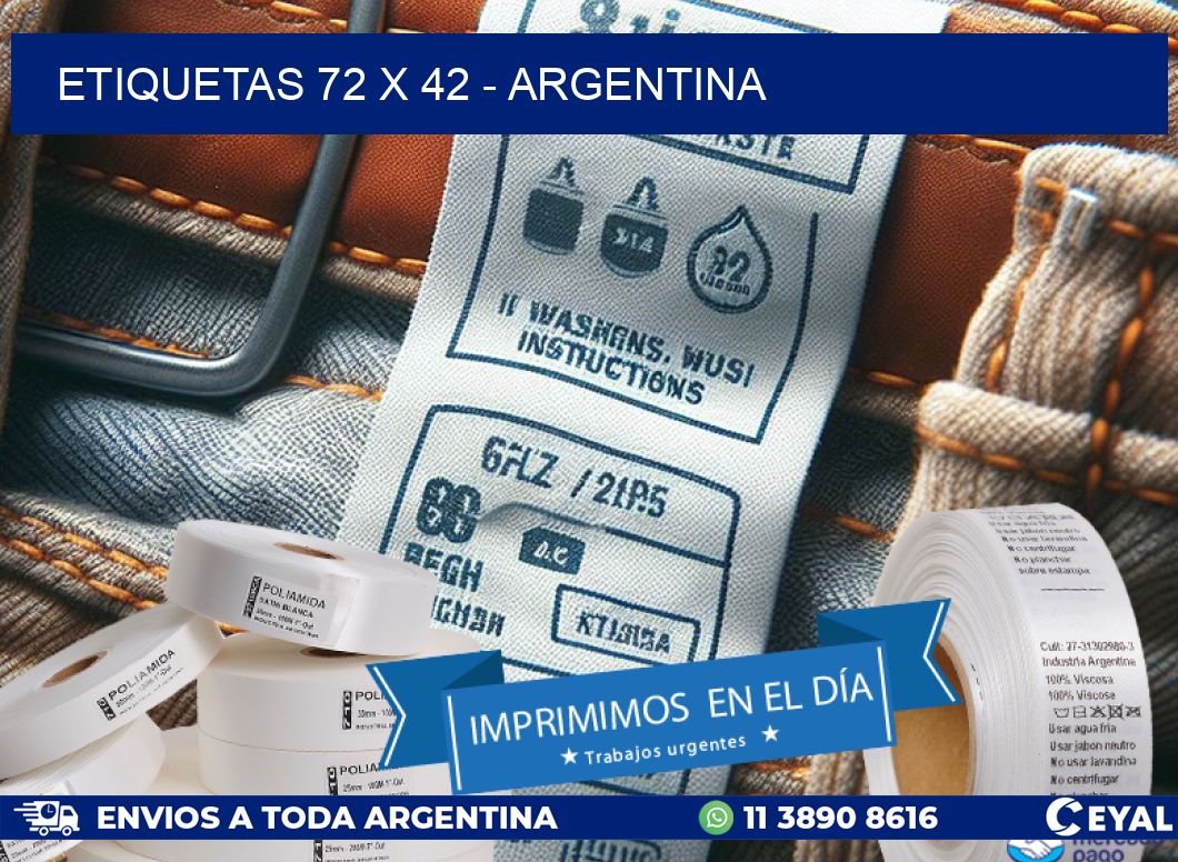 ETIQUETAS 72 x 42 - ARGENTINA