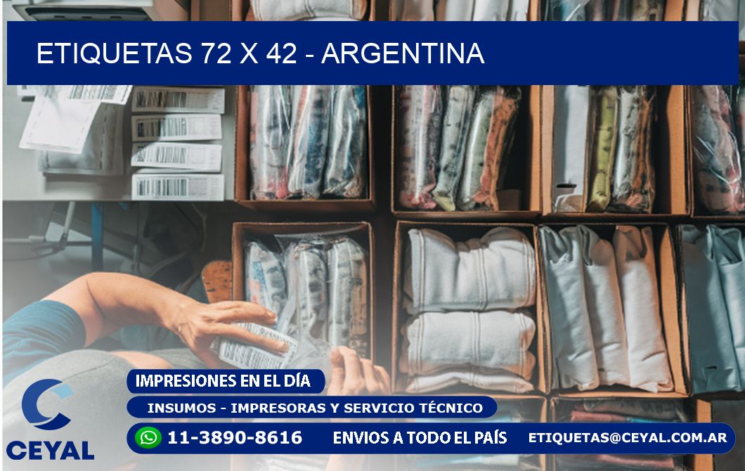 ETIQUETAS 72 x 42 - ARGENTINA