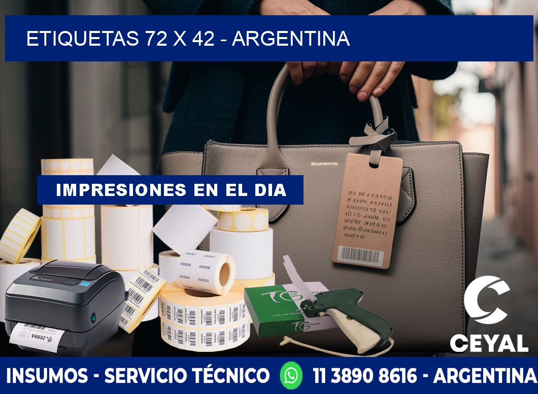 ETIQUETAS 72 x 42 - ARGENTINA