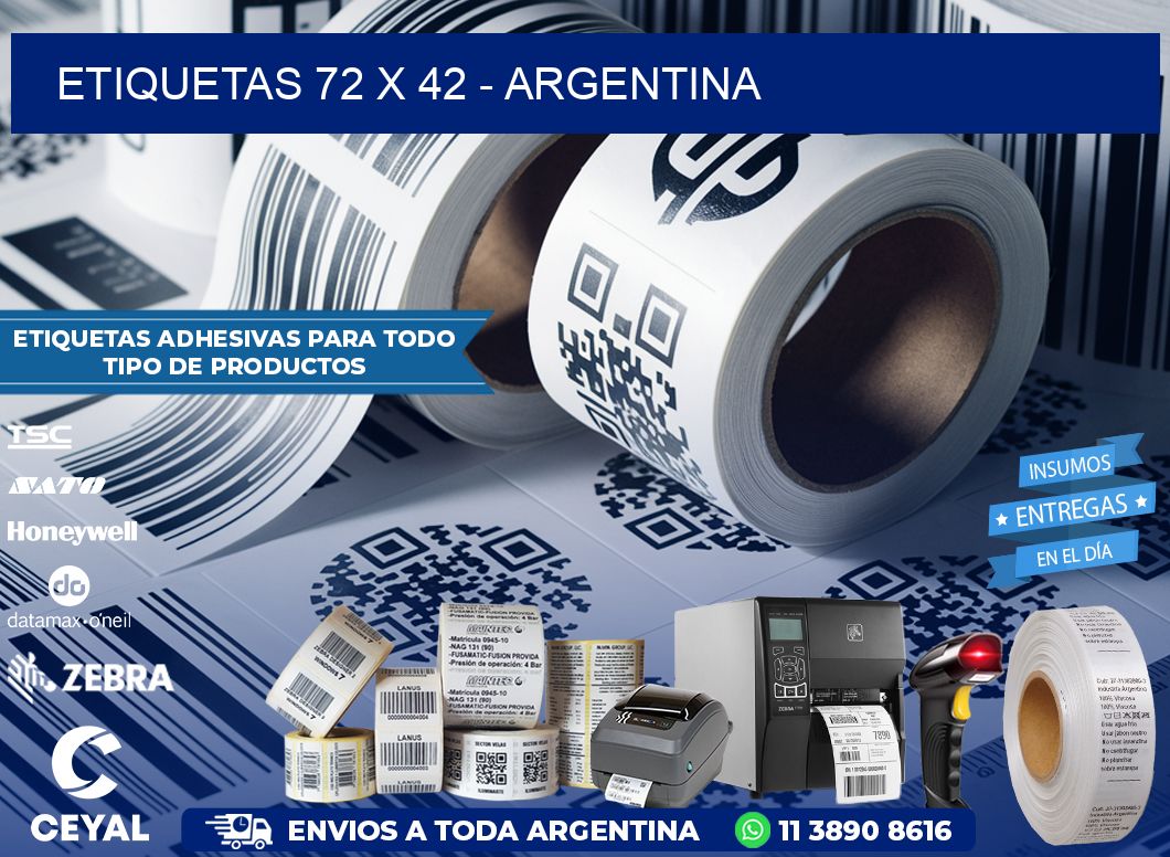 ETIQUETAS 72 x 42 - ARGENTINA