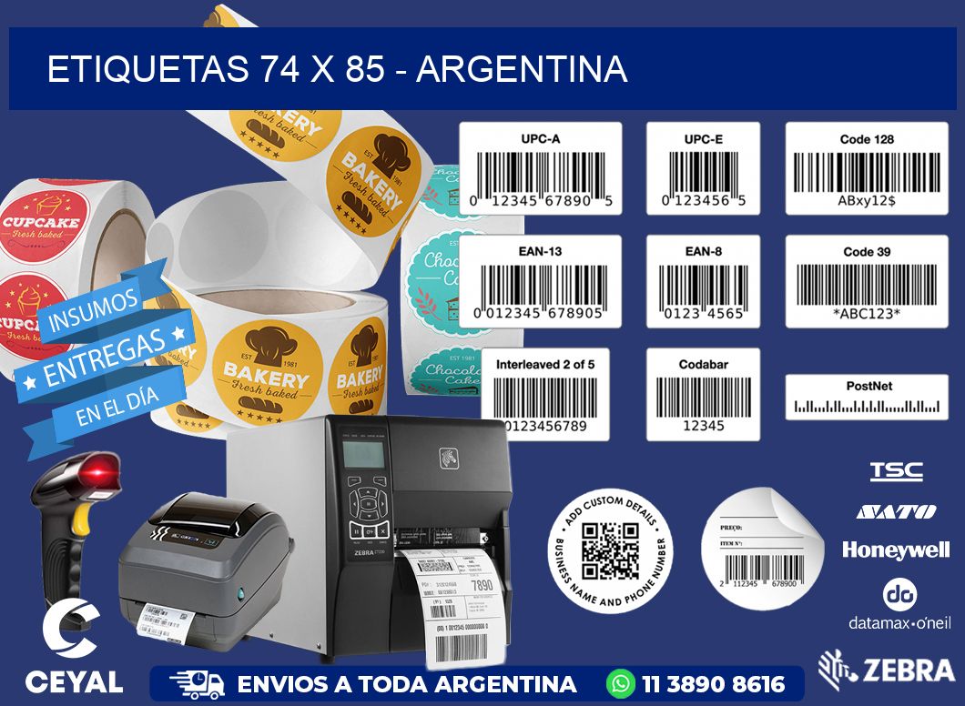 ETIQUETAS 74 x 85 - ARGENTINA