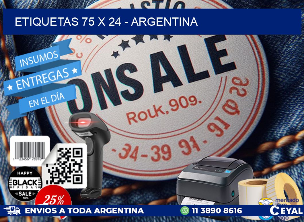 ETIQUETAS 75 x 24 - ARGENTINA