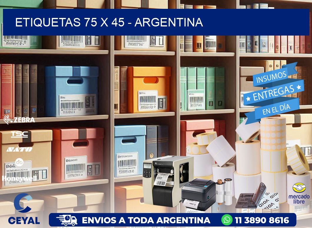 ETIQUETAS 75 x 45 - ARGENTINA