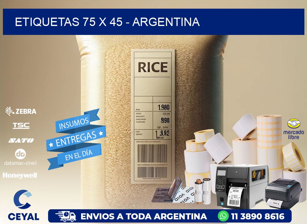 ETIQUETAS 75 x 45 - ARGENTINA