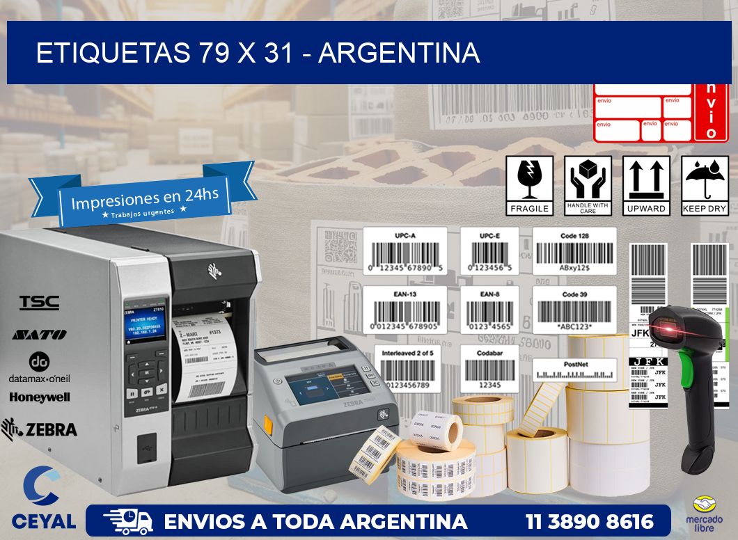 ETIQUETAS 79 x 31 - ARGENTINA