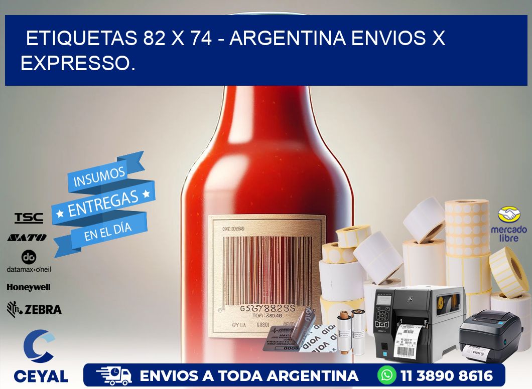 ETIQUETAS 82 x 74 - ARGENTINA ENVIOS X EXPRESSO.