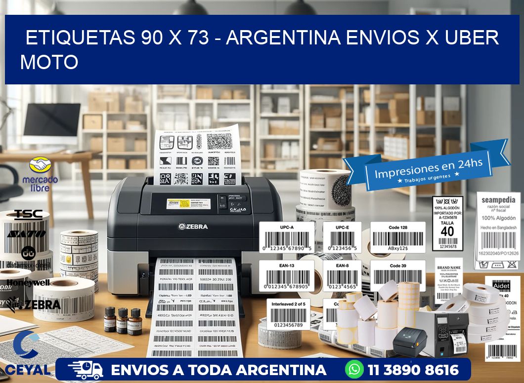 ETIQUETAS 90 x 73 – ARGENTINA ENVIOS X UBER MOTO