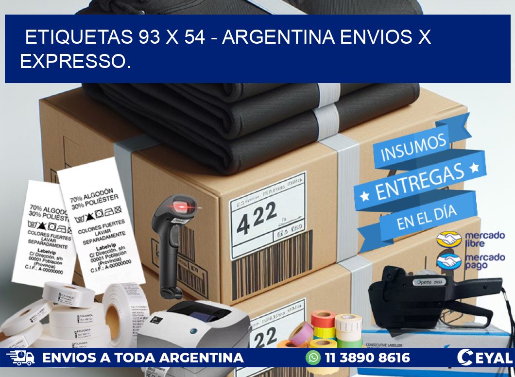 ETIQUETAS 93 x 54 – ARGENTINA ENVIOS X EXPRESSO.