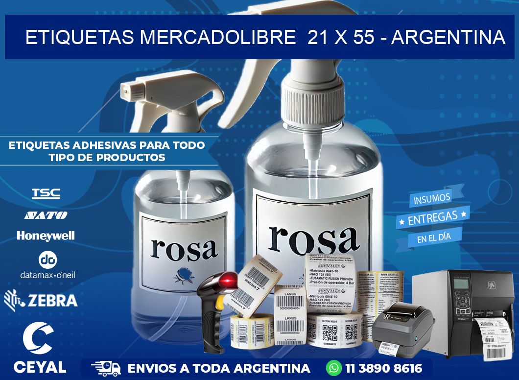 ETIQUETAS MERCADOLIBRE  21 x 55 – ARGENTINA