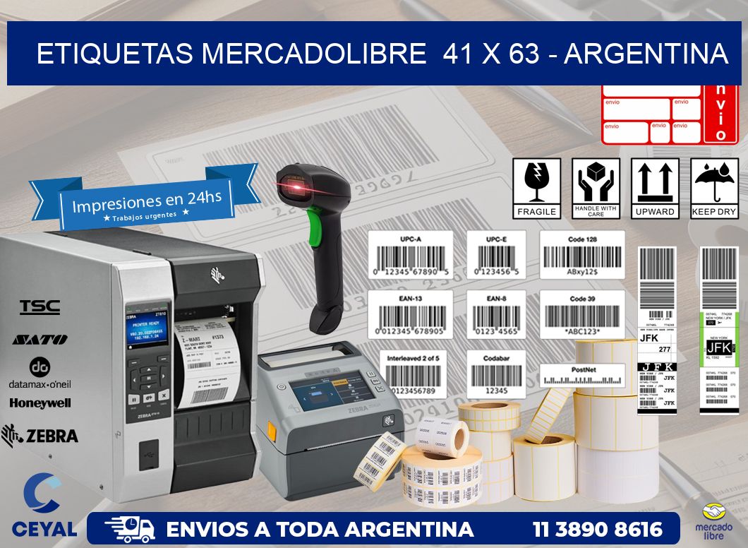 ETIQUETAS MERCADOLIBRE  41 x 63 – ARGENTINA