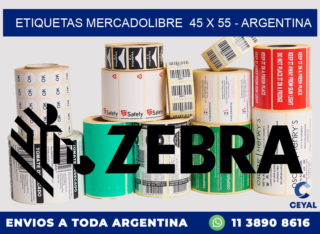 ETIQUETAS MERCADOLIBRE  45 x 55 – ARGENTINA