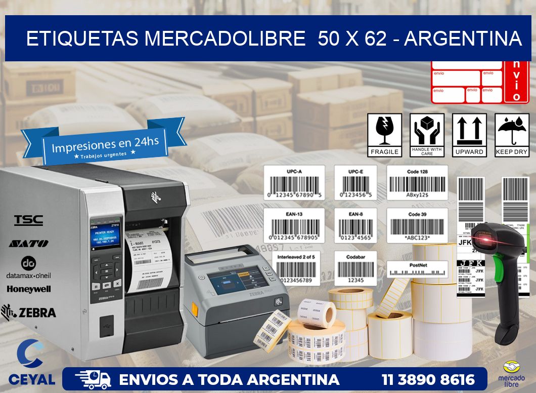 ETIQUETAS MERCADOLIBRE  50 x 62 – ARGENTINA