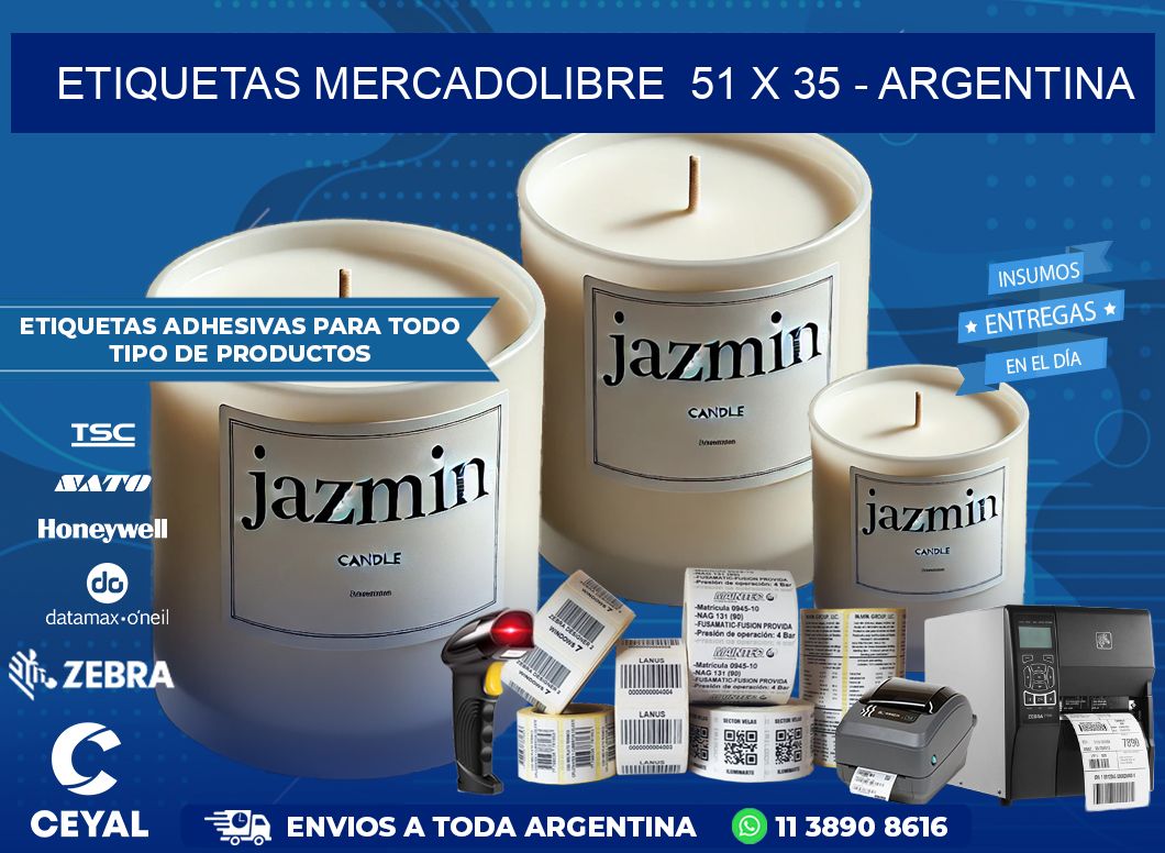 ETIQUETAS MERCADOLIBRE  51 x 35 – ARGENTINA