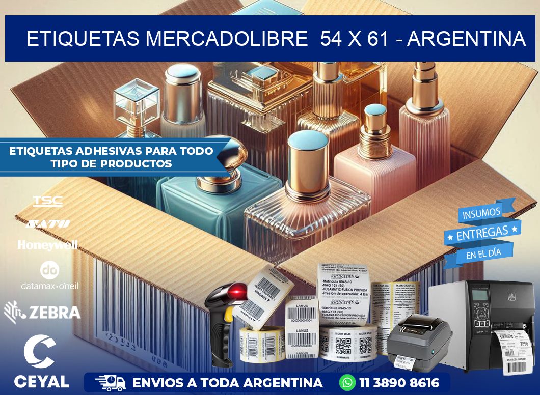 ETIQUETAS MERCADOLIBRE  54 x 61 – ARGENTINA