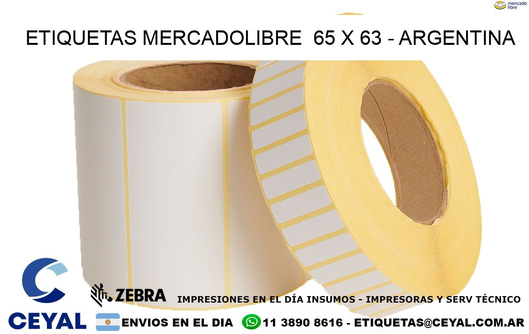 ETIQUETAS MERCADOLIBRE  65 x 63 – ARGENTINA