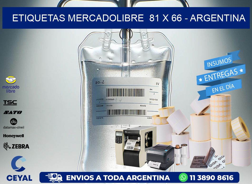 ETIQUETAS MERCADOLIBRE  81 x 66 – ARGENTINA