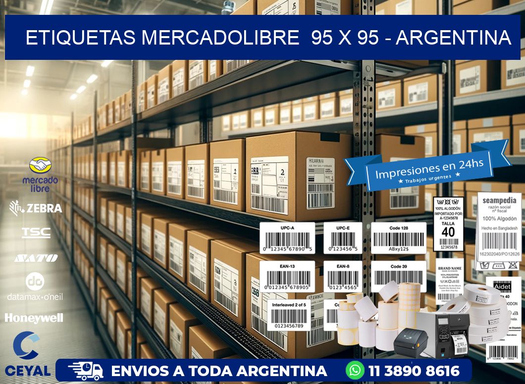 ETIQUETAS MERCADOLIBRE  95 x 95 – ARGENTINA