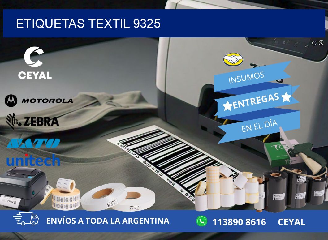 ETIQUETAS TEXTIL 9325